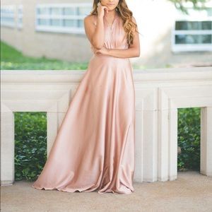 Blush nude multi way dress